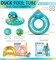 Inflatable Duck Pool Float Tube- Heavy Duty Vinyl UV Resistant Confetti Pool Duck Floatie, Animal Pool Float Swim Ring Pool Inflatables for Kids and Adults for Beach, Party, Vacation